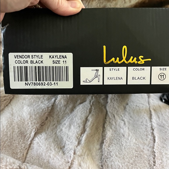 Lulu's Kaylena Black Patent Ankle Strap High Heel Sandals - 11 - Picture 10 of 10